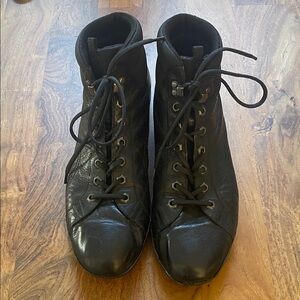 Men’s Prada Black Lace-Up Leather Boots
